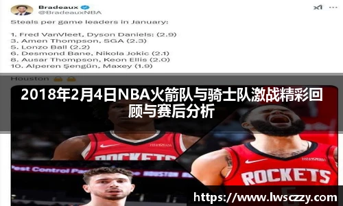 2018年2月4日NBA火箭队与骑士队激战精彩回顾与赛后分析